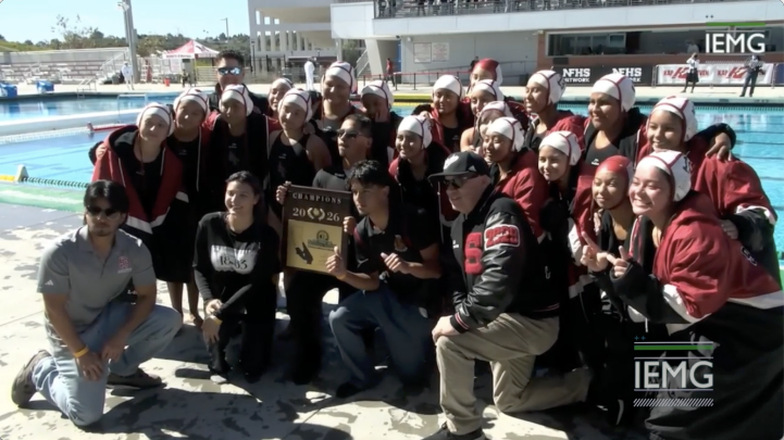 Water Polo Team Posing for Picture